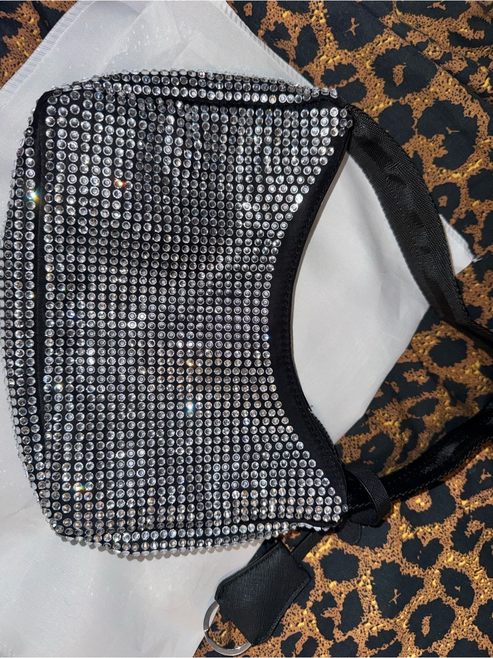 RARE Prada Silver Crystal-Embellished Handbag💜💣 - Picture 6 of 8